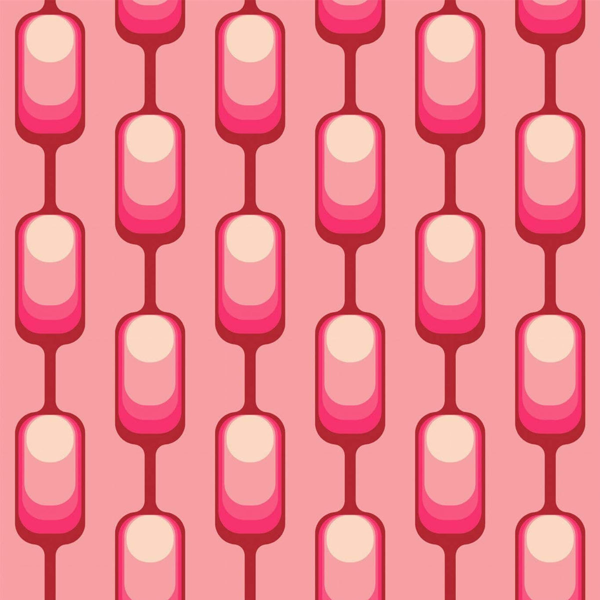 Carnaby Mod Pink Wallpaper