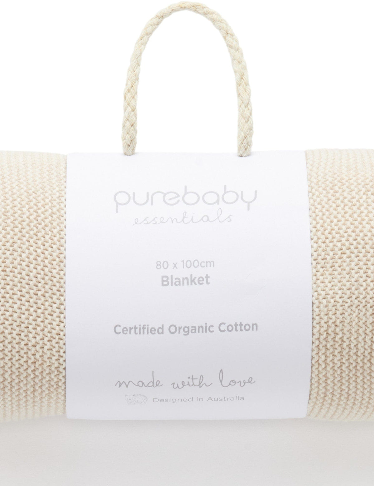 Purebaby Essentials Textured Blanket - Wheat Melange
