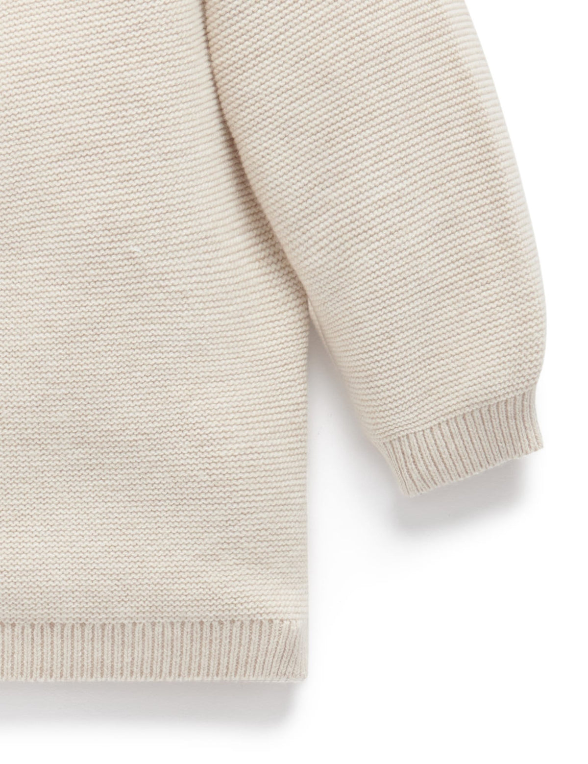 Purebaby Textured Cardigan - Wheat Melange, NB