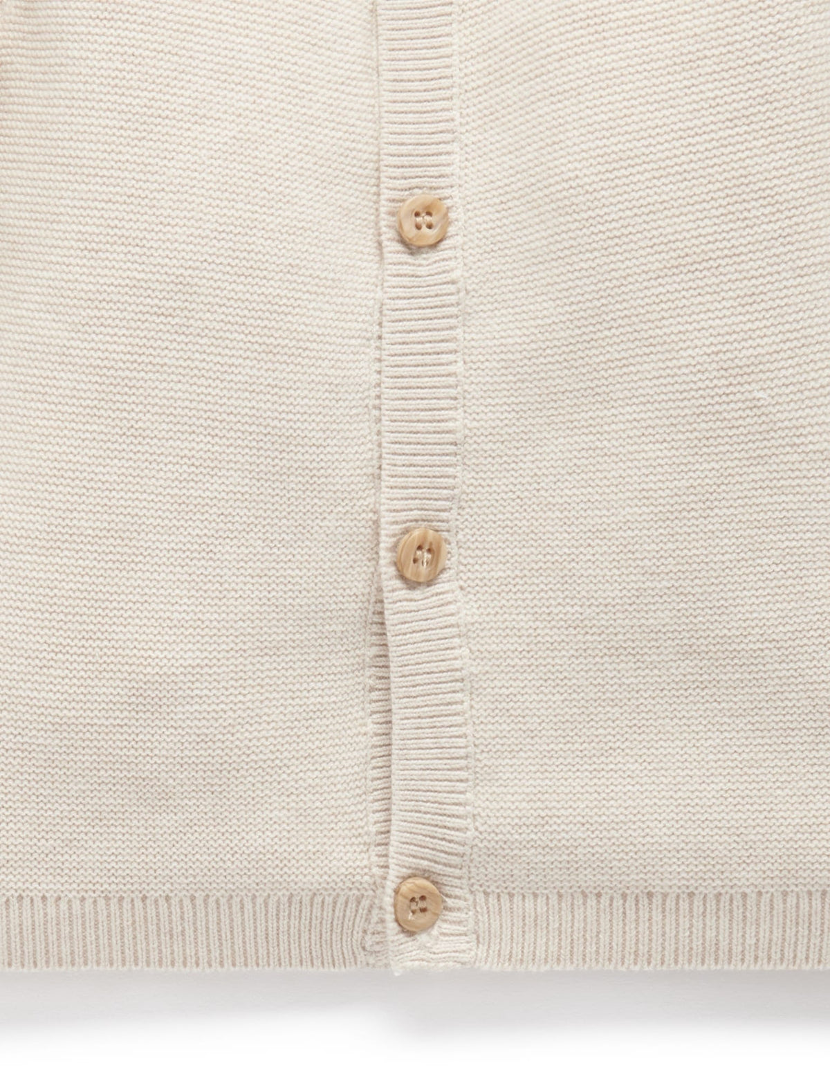 Purebaby Textured Cardigan - Wheat Melange, NB