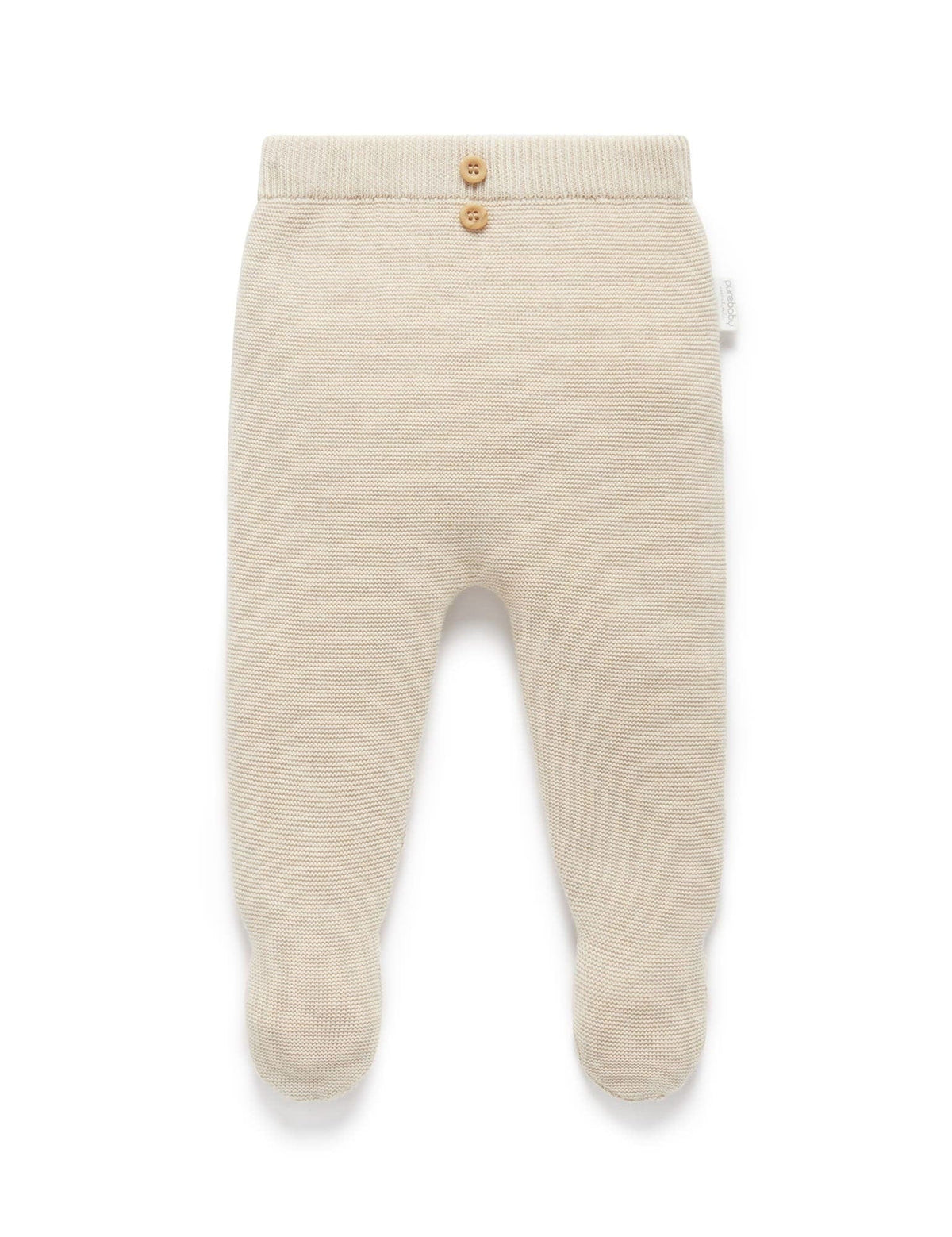 Purebaby Textured Leggings - Wheat Melange, NB
