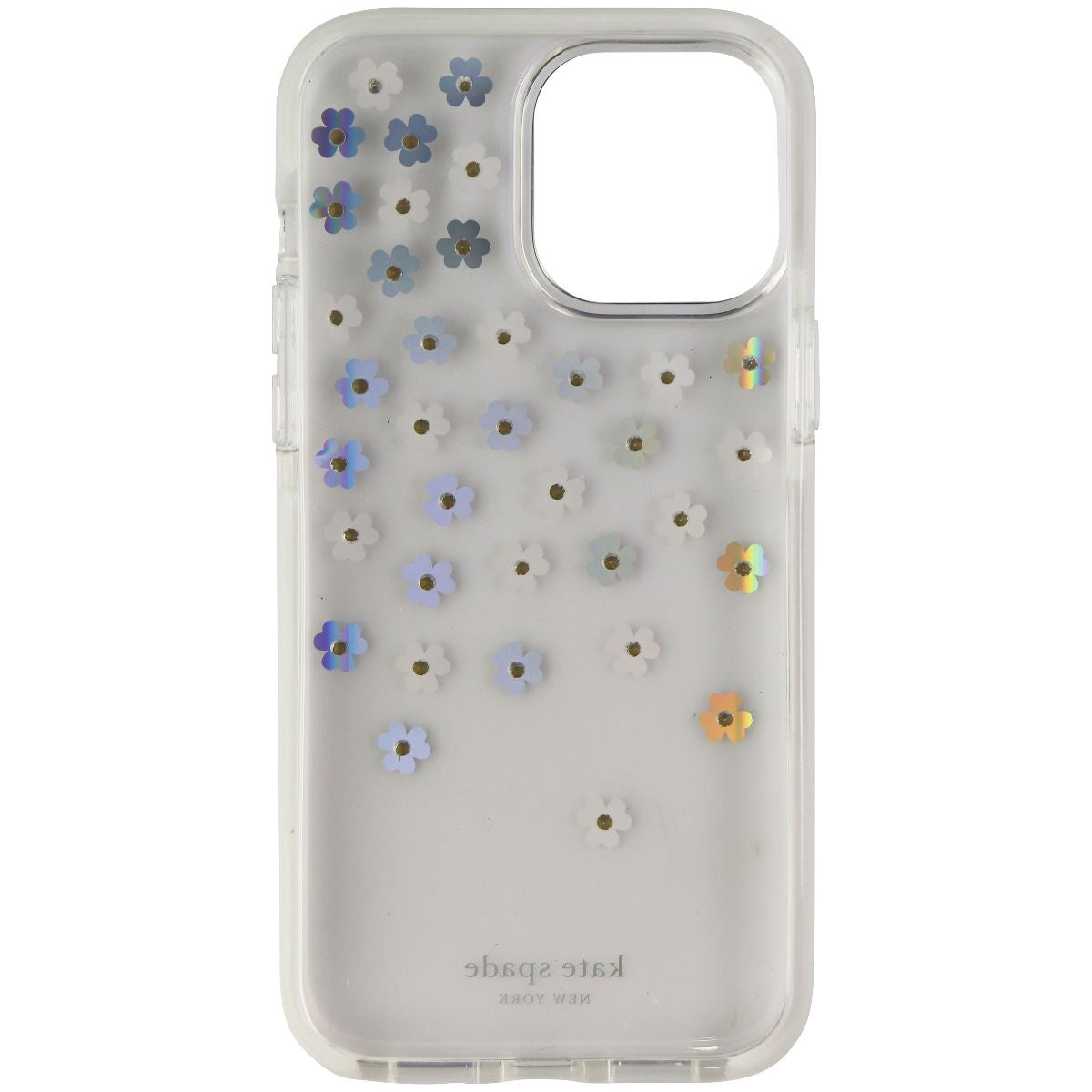 Kate Spade Hardshell Case for iPhone 13 Pro Max - Iridescent Scattered Flowers - New