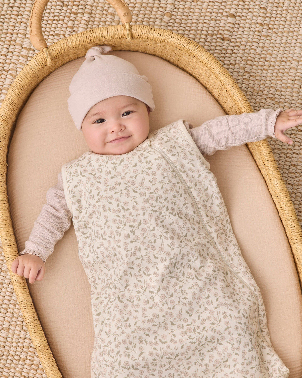 Quincy Mae Jersey Sleep Bag - Floret, 0-6M
