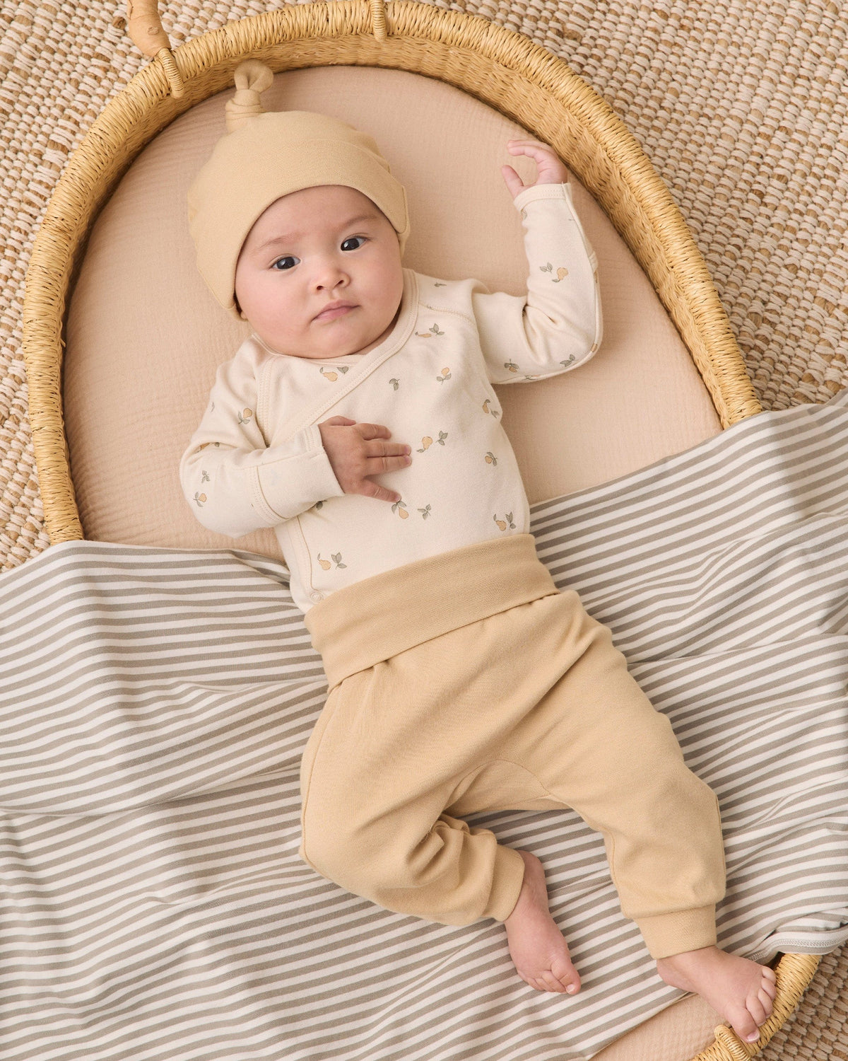 Quincy Mae Swaddle - Laurel Stripe, OS