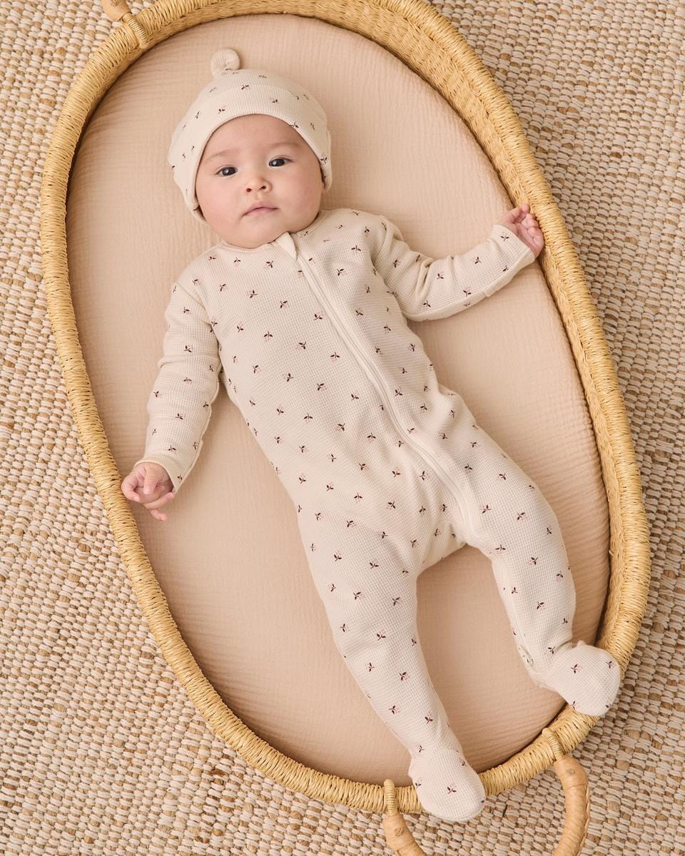 Quincy Mae Waffle Sleep Set - Fall Ditsy, NB