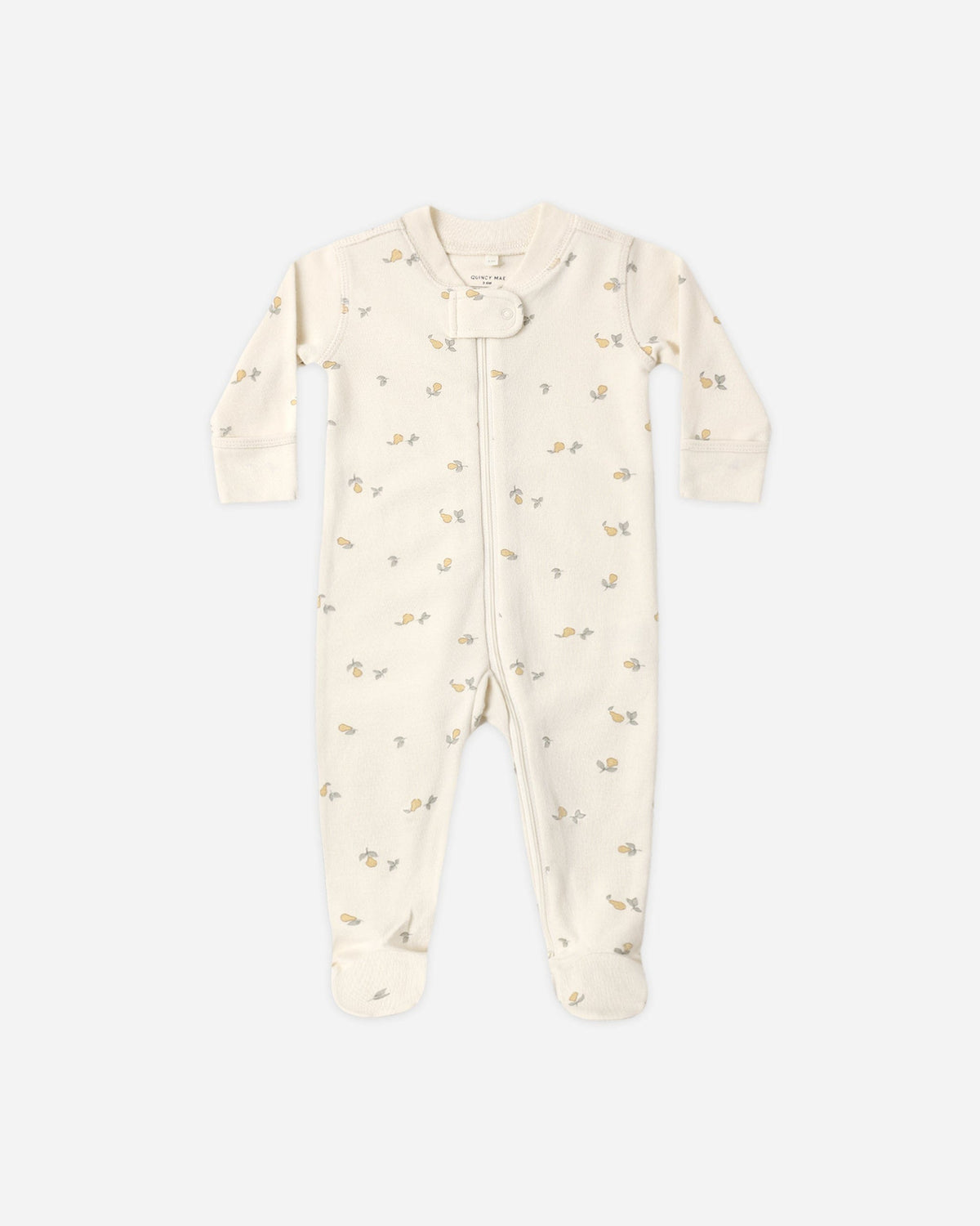 Quincy Mae Zip Long Sleeve Sleeper Footie - Pears, NB