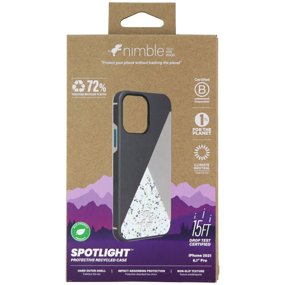 Nimble Spotlight Series Case for Apple iPhone 13 Pro - Gray/Teal/Multi - New