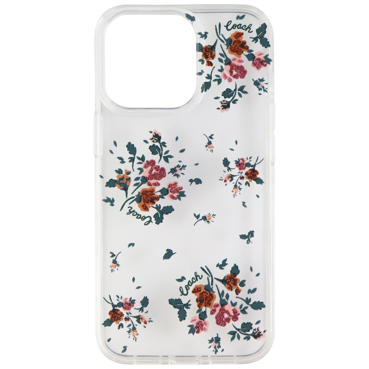 Coach Protective Hardshell Case for iPhone 13 Pro - Rose Bouquet/Clear - New