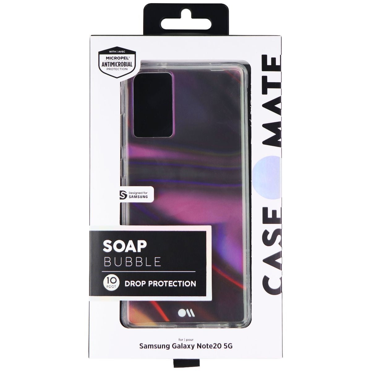 Case-Mate Soap Bubble Series Hard Case for Samsung Galaxy Note20 5G - Iridescent - New