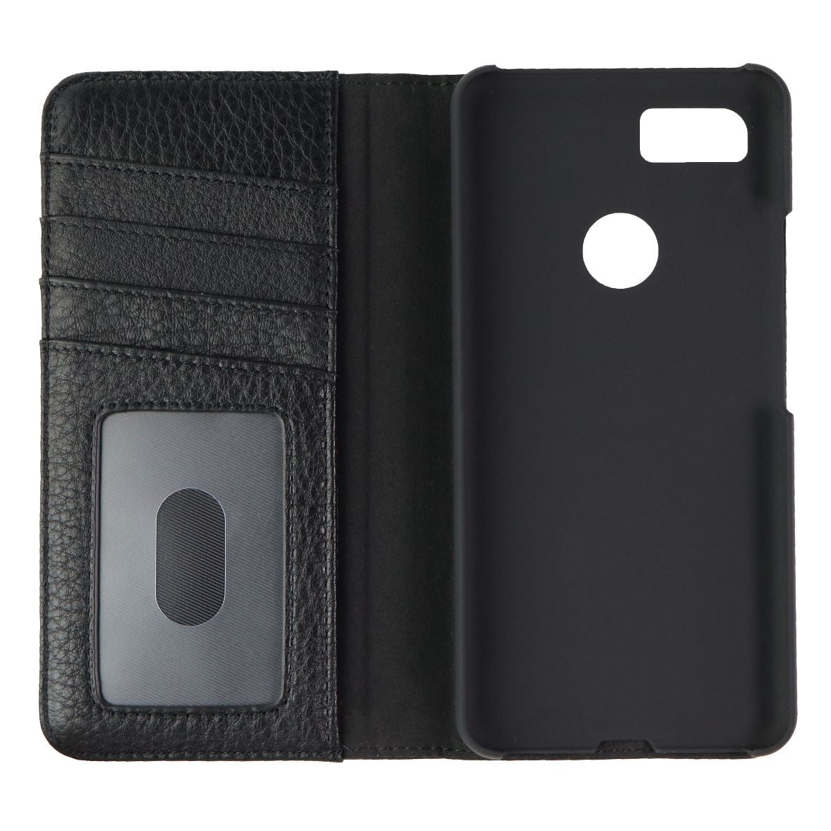Case-Mate Wallet Folio Genuine Leather Case for Google Pixel 3 XL - Black - New