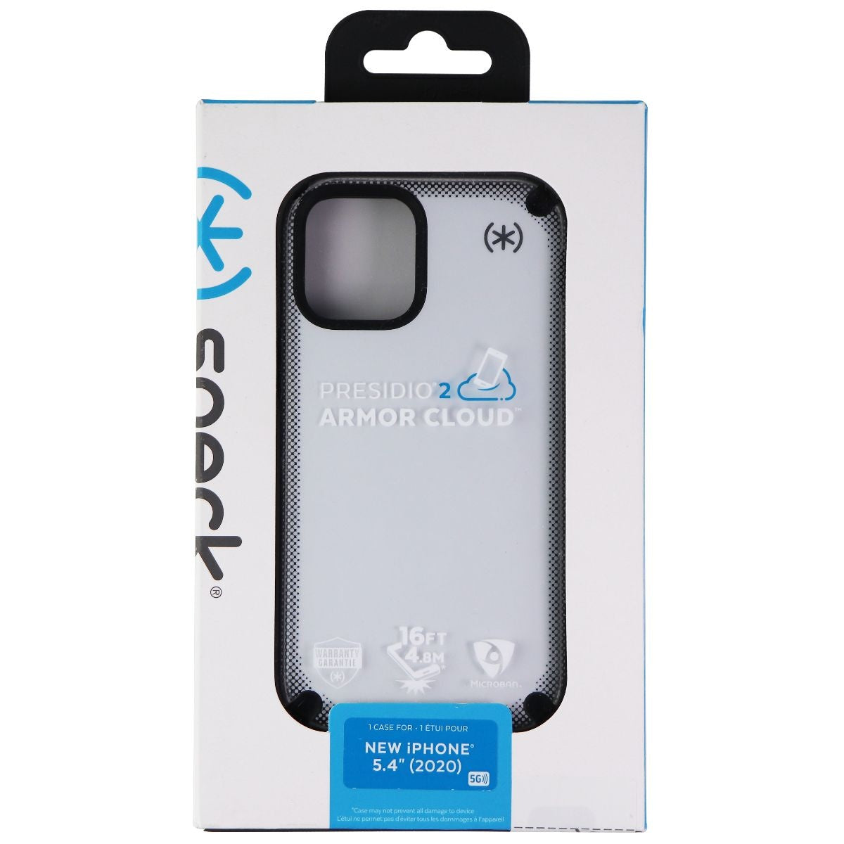 Speck Presidio 2 Armor Cloud Case for Apple iPhone 12 Mini - Clear/Black/White - New