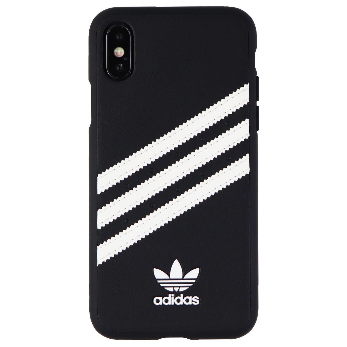 Adidas 3-Stripes Samba Snap Case for Apple iPhone XS / X - Black / White Stripes - New