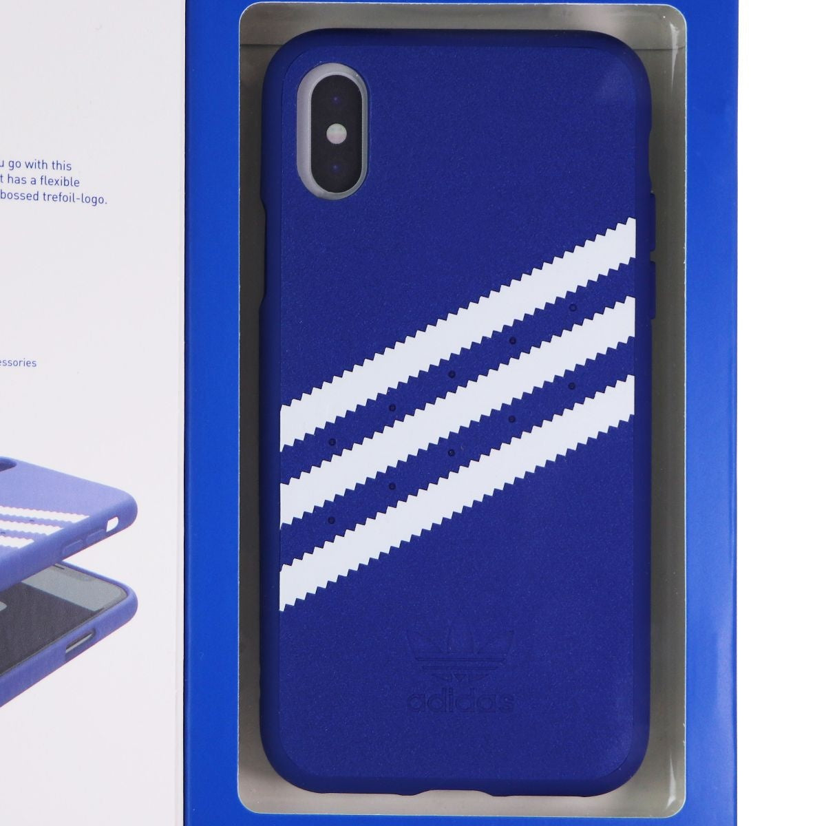 Adidas 3-Stripe Snap Case for Apple iPhone Xs and iPhone X - Blue and White - New