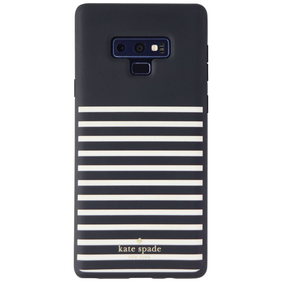 Kate Spade Soft Touch Case for Samsung Galaxy Note9 - Feeder Stripe Black/Cream - New
