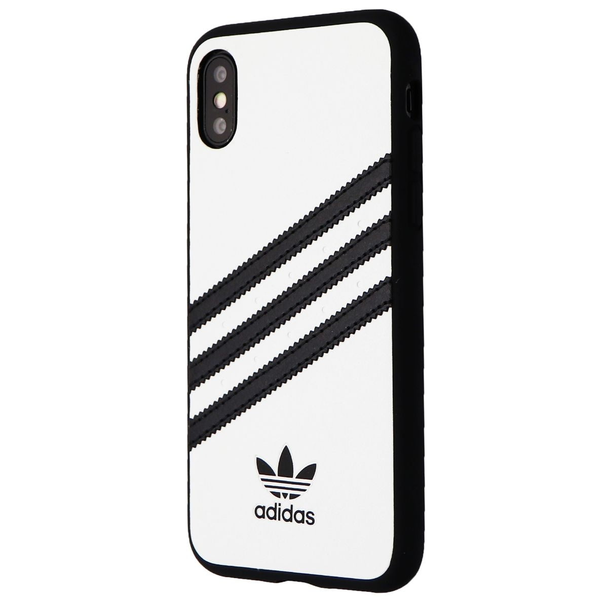 Adidas 3-Stripes Snap Hard Case for Apple iPhone XS and X - White / Black - New