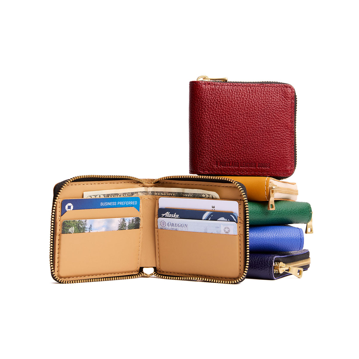 Small Zipper Bifold Wallet