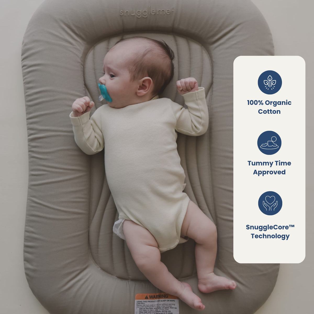 Snuggle Me Infant Lounger Wave - Birch