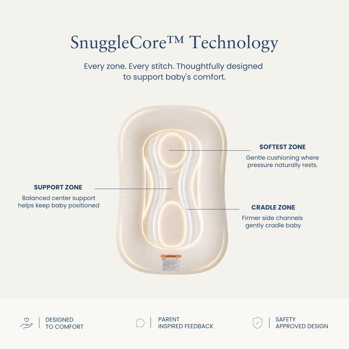 Snuggle Me Infant Lounger Wave - Birch