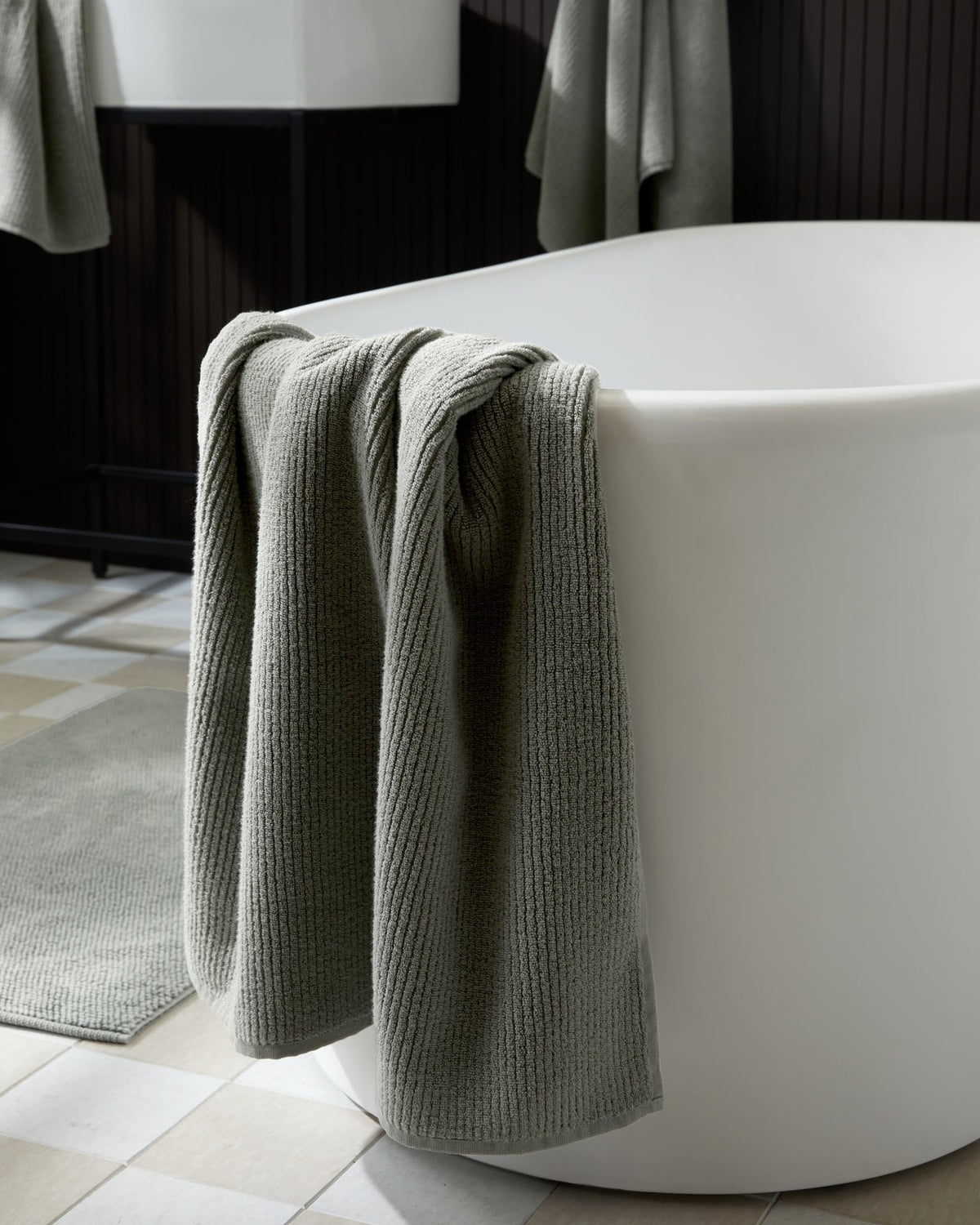 Soft Rib Towels (Moss)