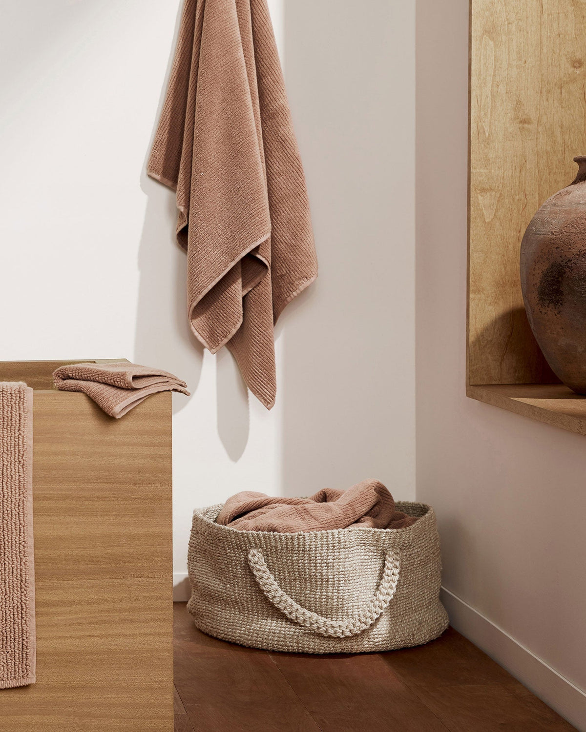 4+4 Soft Rib Bath Bundle - Adobe