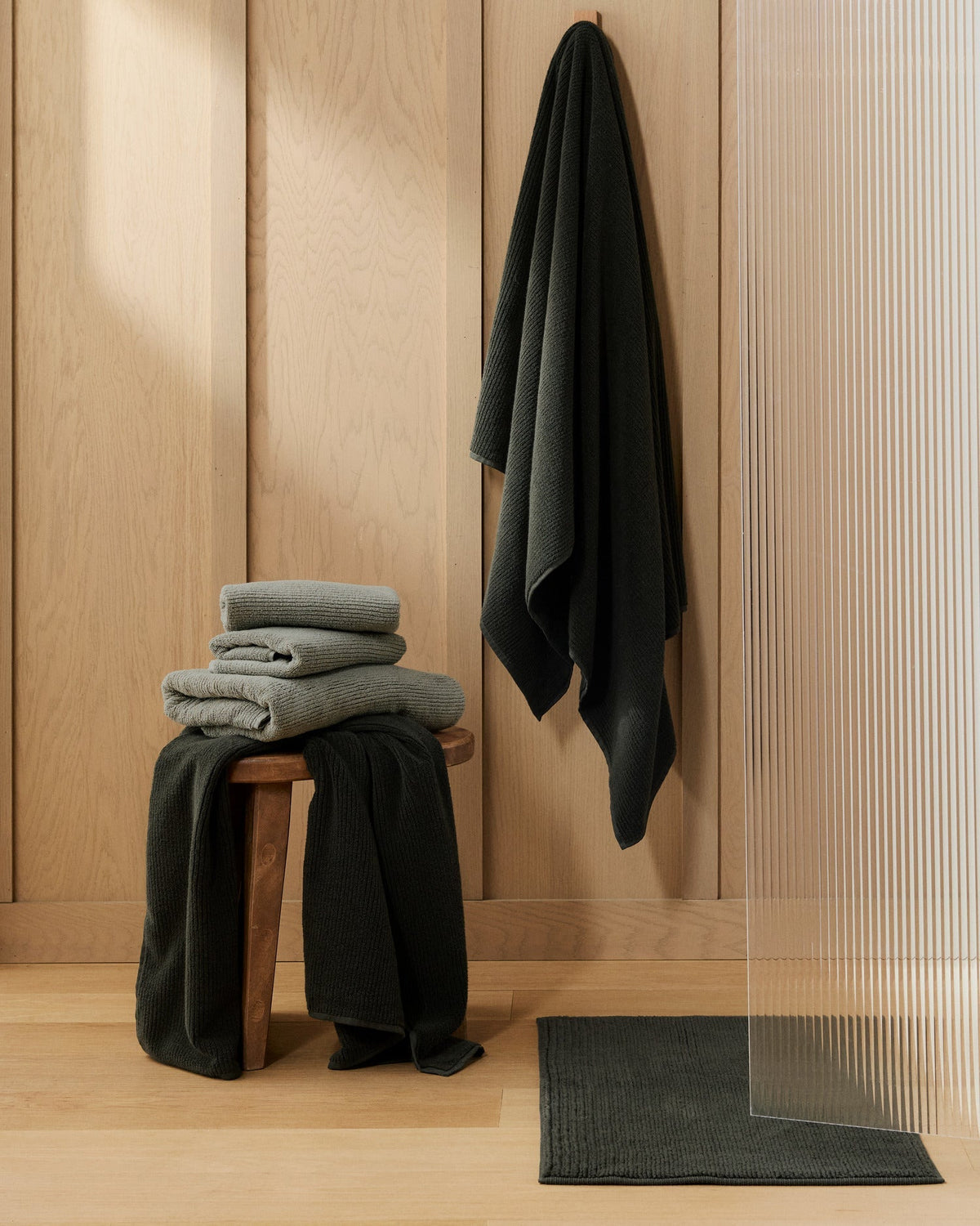 4+4 Soft Rib Bath Bundle - Evergreen