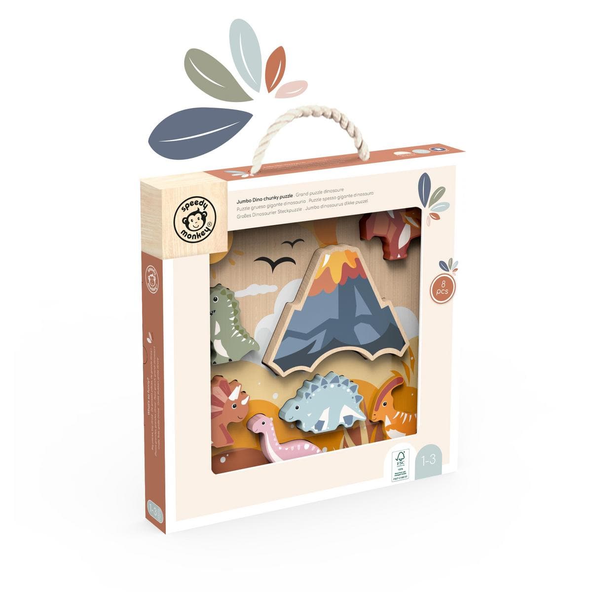 Speedy Monkey Jumbo Dino Chunky Puzzle