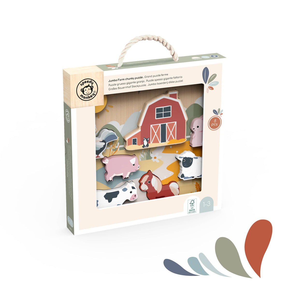 Speedy Monkey Jumbo Farm Chunky Puzzle