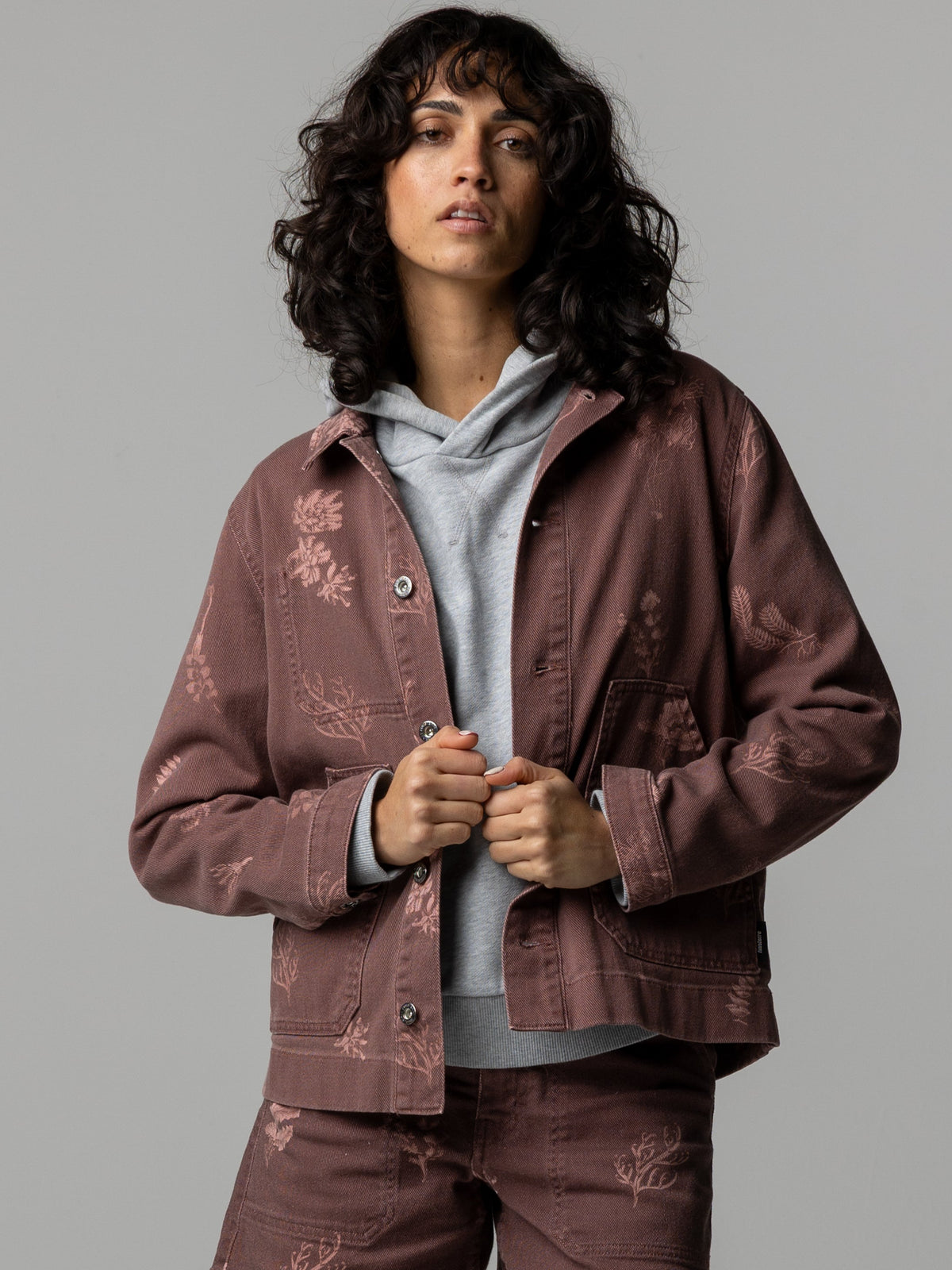 Women's Floral Marine Yarrel Printed Jacket