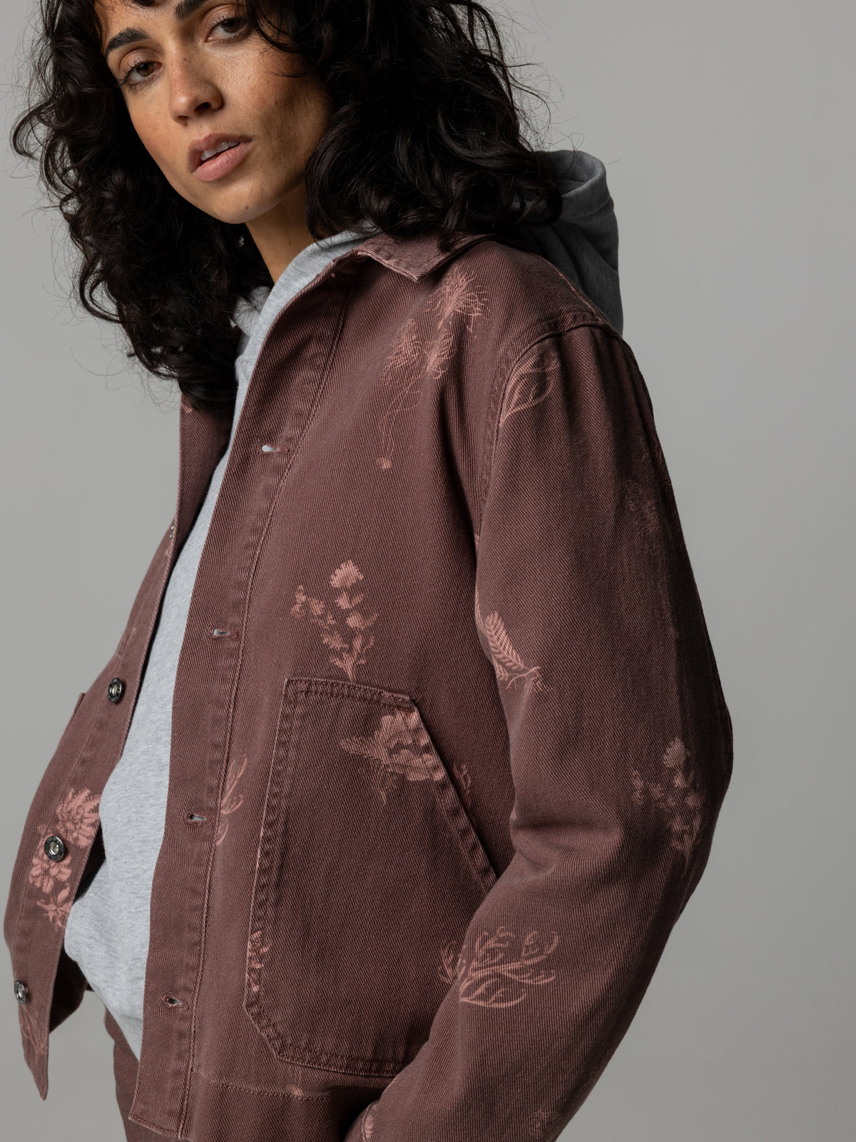 Women's Floral Marine Yarrel Printed Jacket