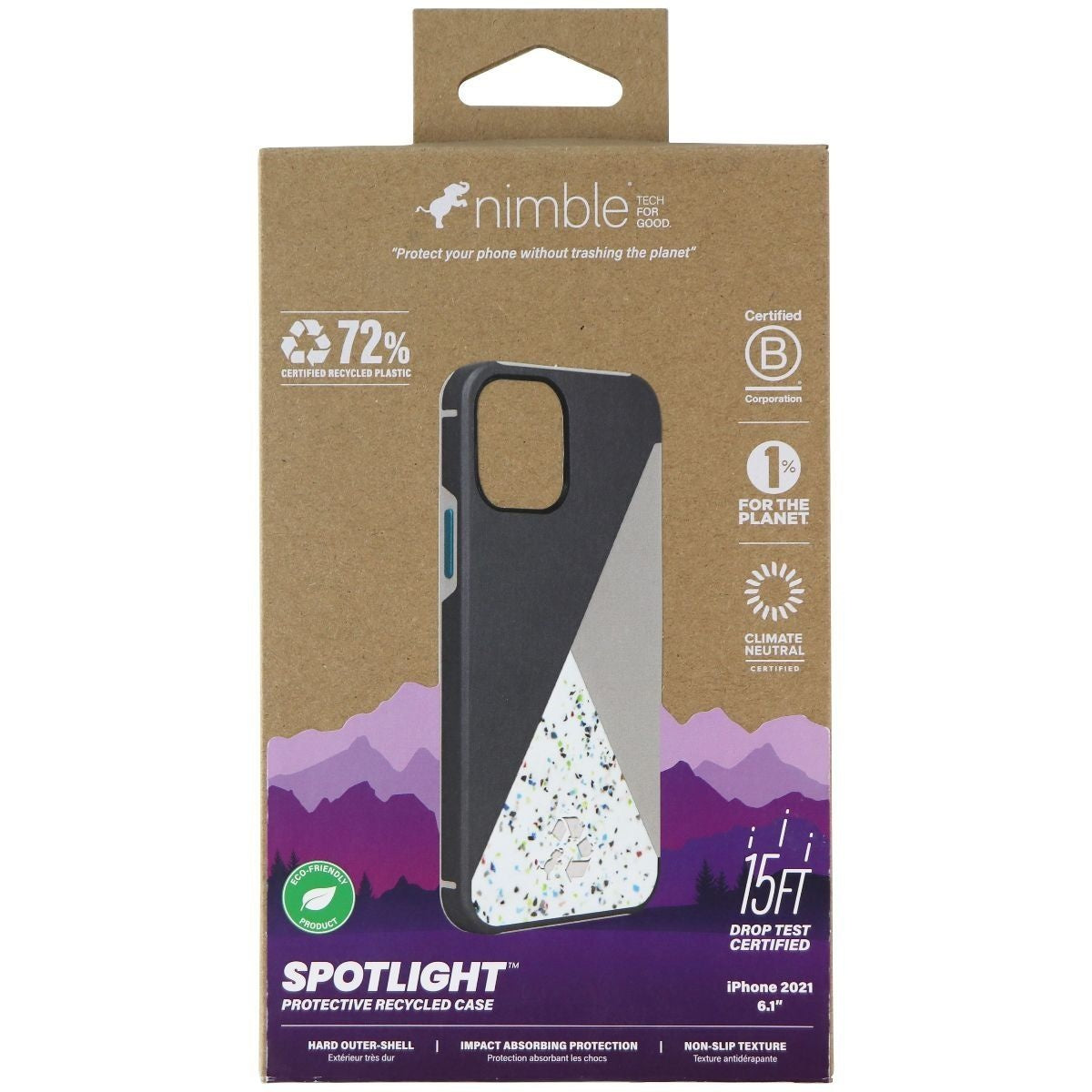 Nimble Spotlight Series Case for Apple iPhone 13 - Gray/Teal/Multi - New