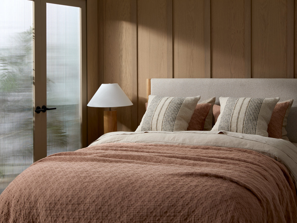 Taos Stripe Pillow Cover - FINAL SALE (Natural with Soft Black)