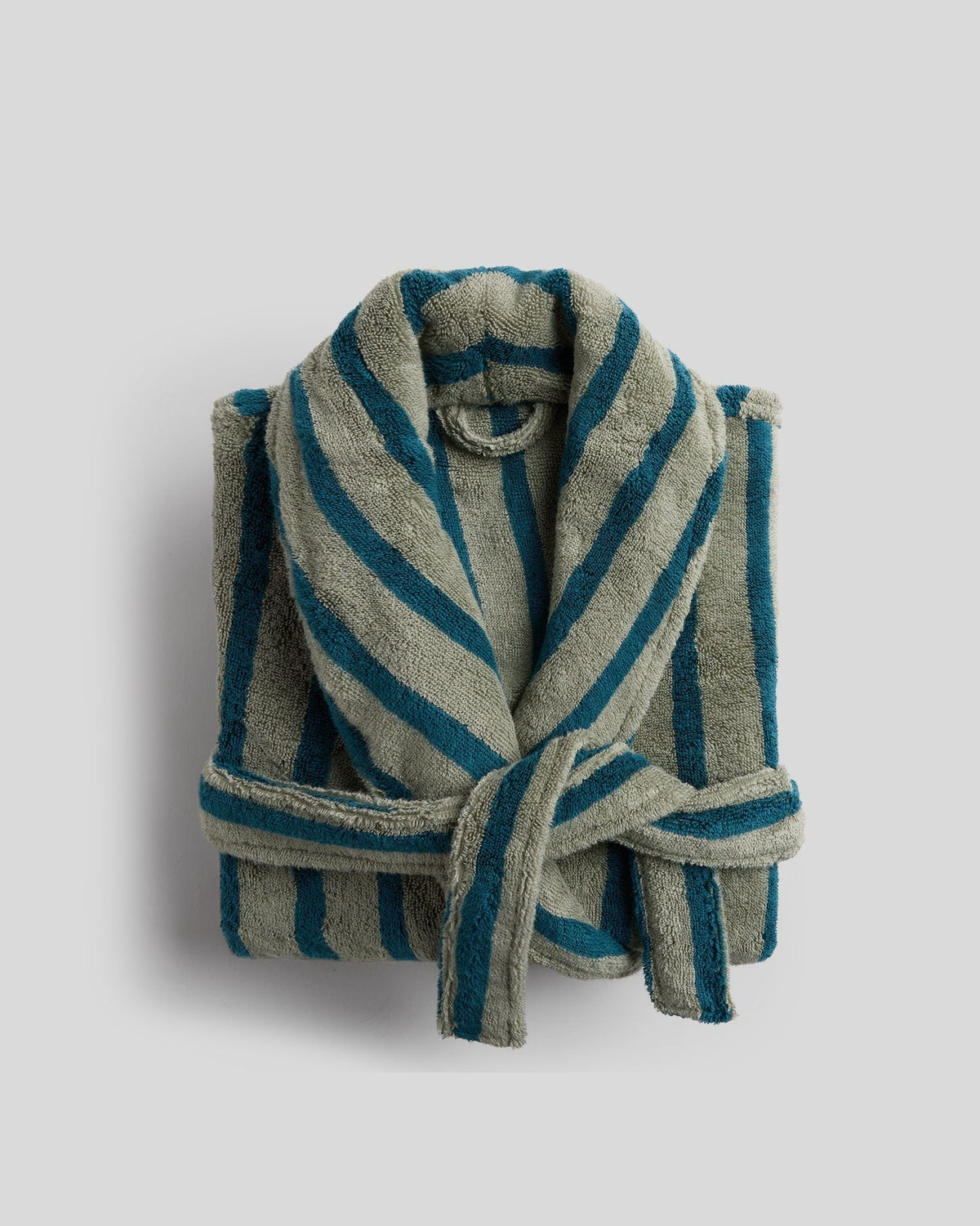 Terry Stripe Robe - FINAL SALE (Moss and Peacock)
