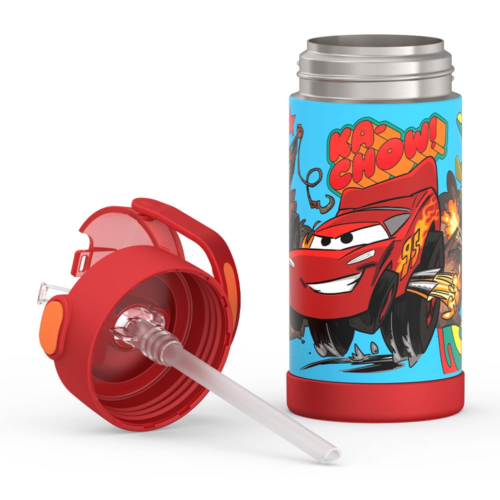 Thermos FUNtainer Vacuum Insulated Stainless Steel Straw Water Bottle