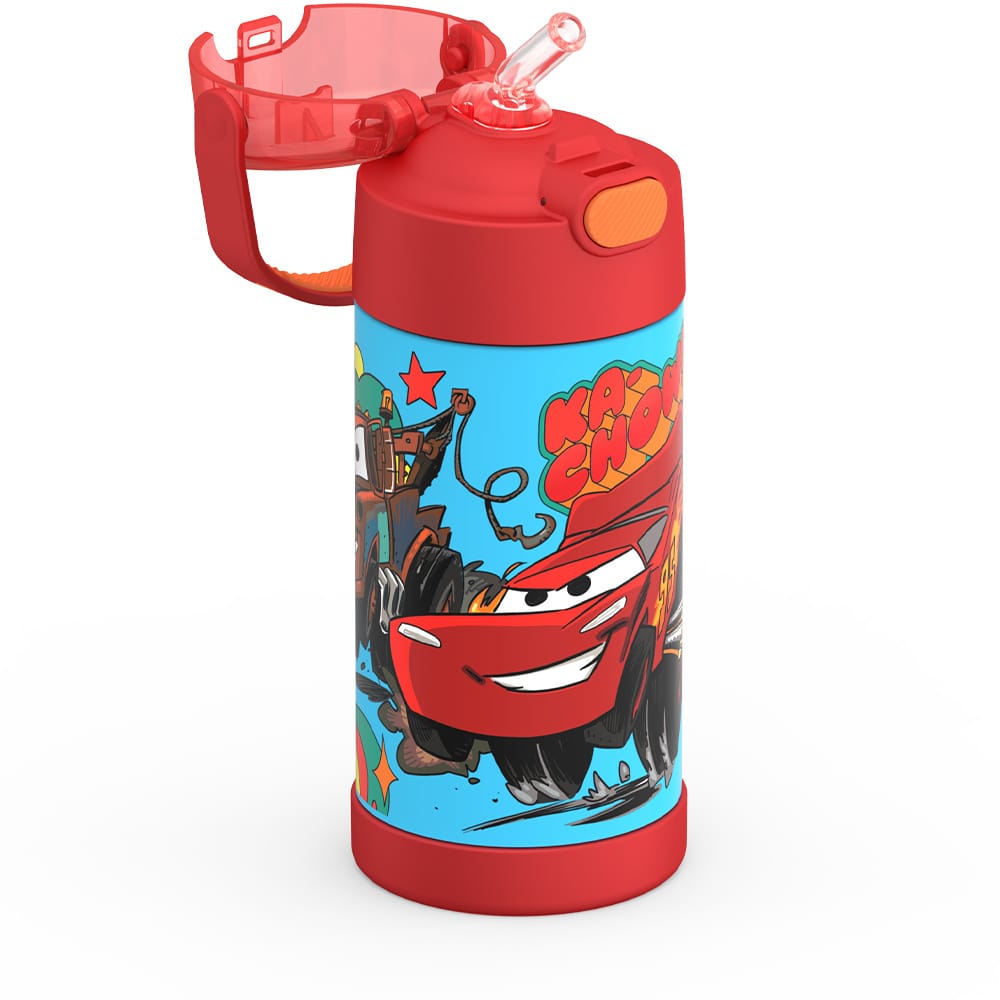Thermos FUNtainer Vacuum Insulated Stainless Steel Straw Water Bottle