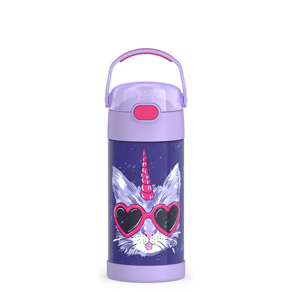 Thermos FUNtainer Vacuum Insulated Stainless Steel Straw Water Bottle