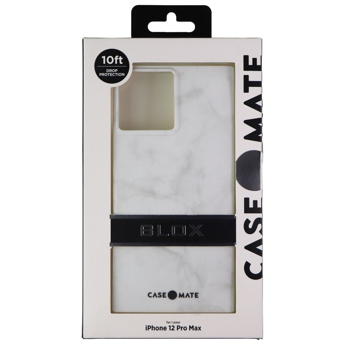 Case-Mate BLOX Series Rectangular Case for iPhone 12 Pro Max - White Marble - New