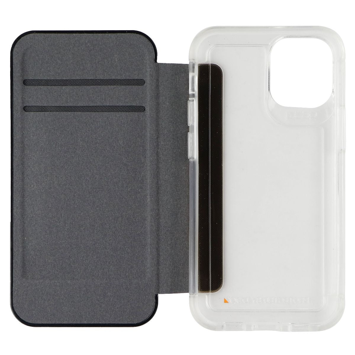 ZAGG Wembley Flip Series Case for Apple iPhone 12 mini - Clear/Black - New