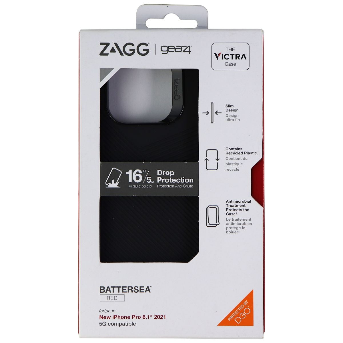 ZAGG Gear4 Battersea Series Hard Case for Apple iPhone 13 Pro - Black - New