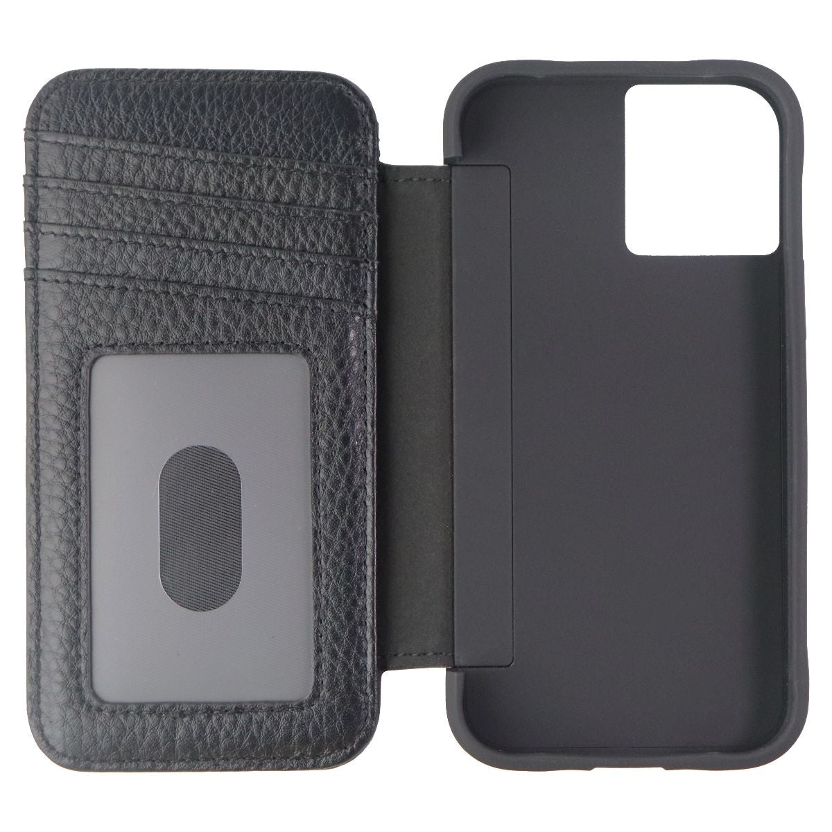 Case-Mate Tough Wallet Folio Case for Apple iPhone 12 Mini - Black Leather - New
