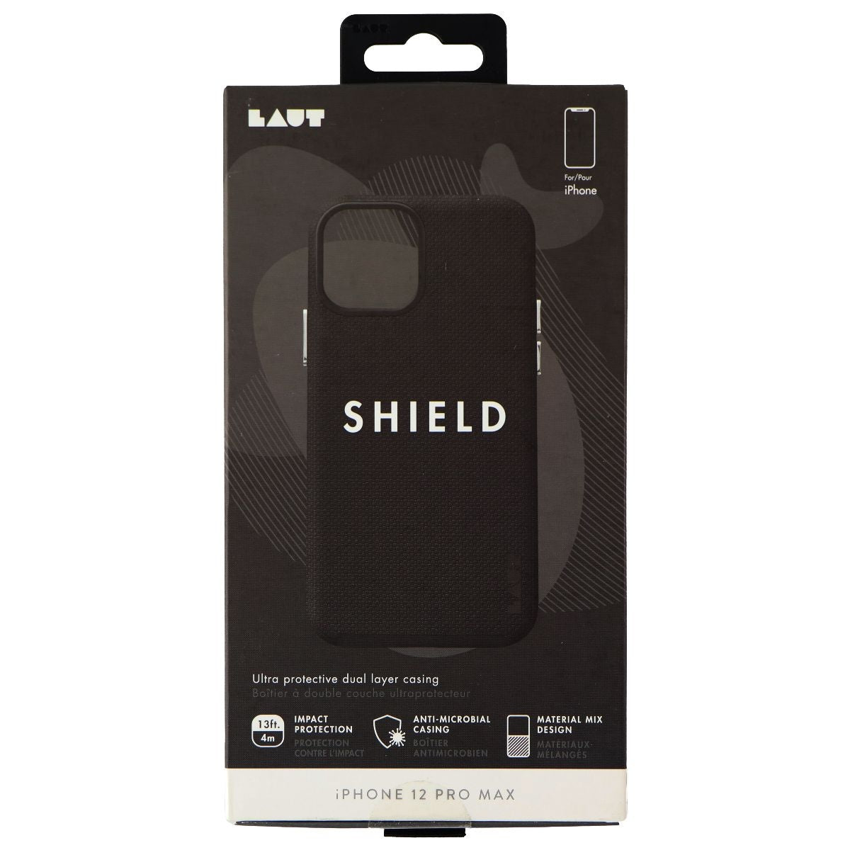 Laut SHIELD Series Case for Apple iPhone 12 Pro Max - Black - New