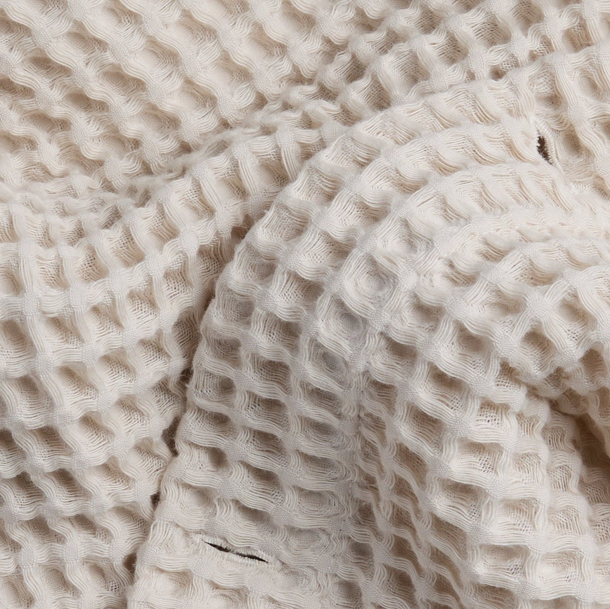 Waffle Shower Curtain (Bone)