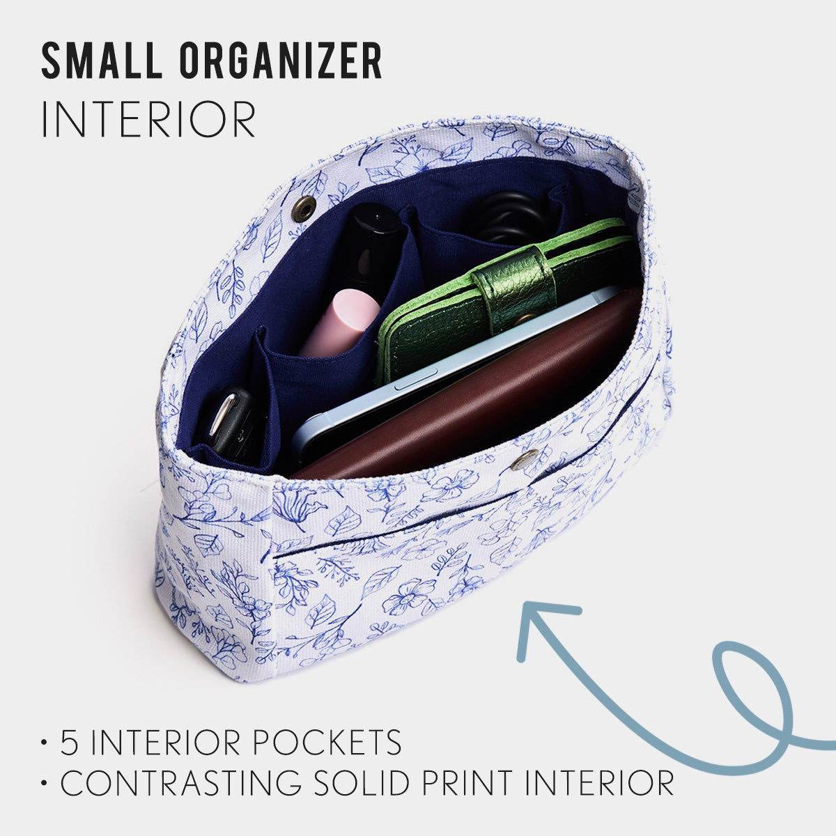 Printed Canvas Purse Organizer