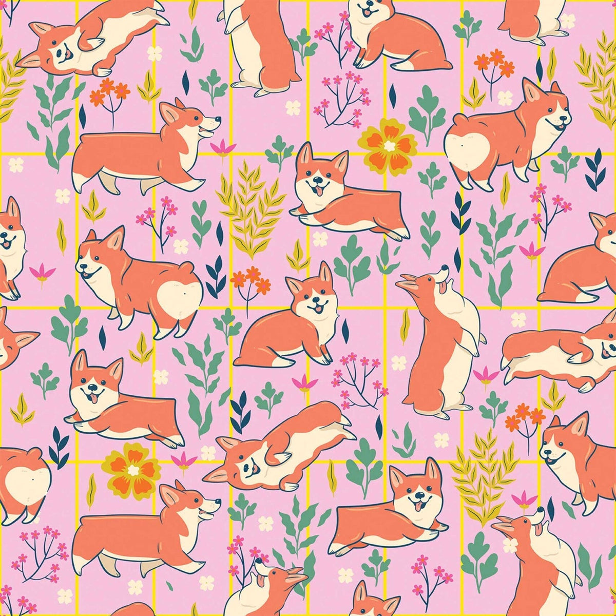 Windsor Garden Corgis Wallpaper