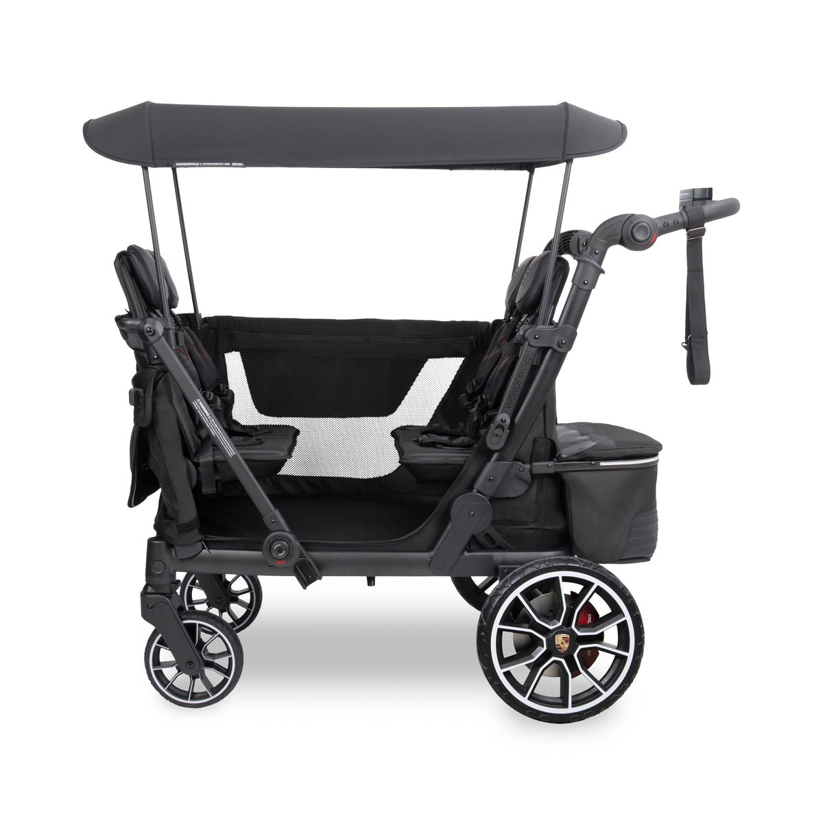 WonderFold L4 Quad (4 Seater) Stroller Wagon with Electric Wheels