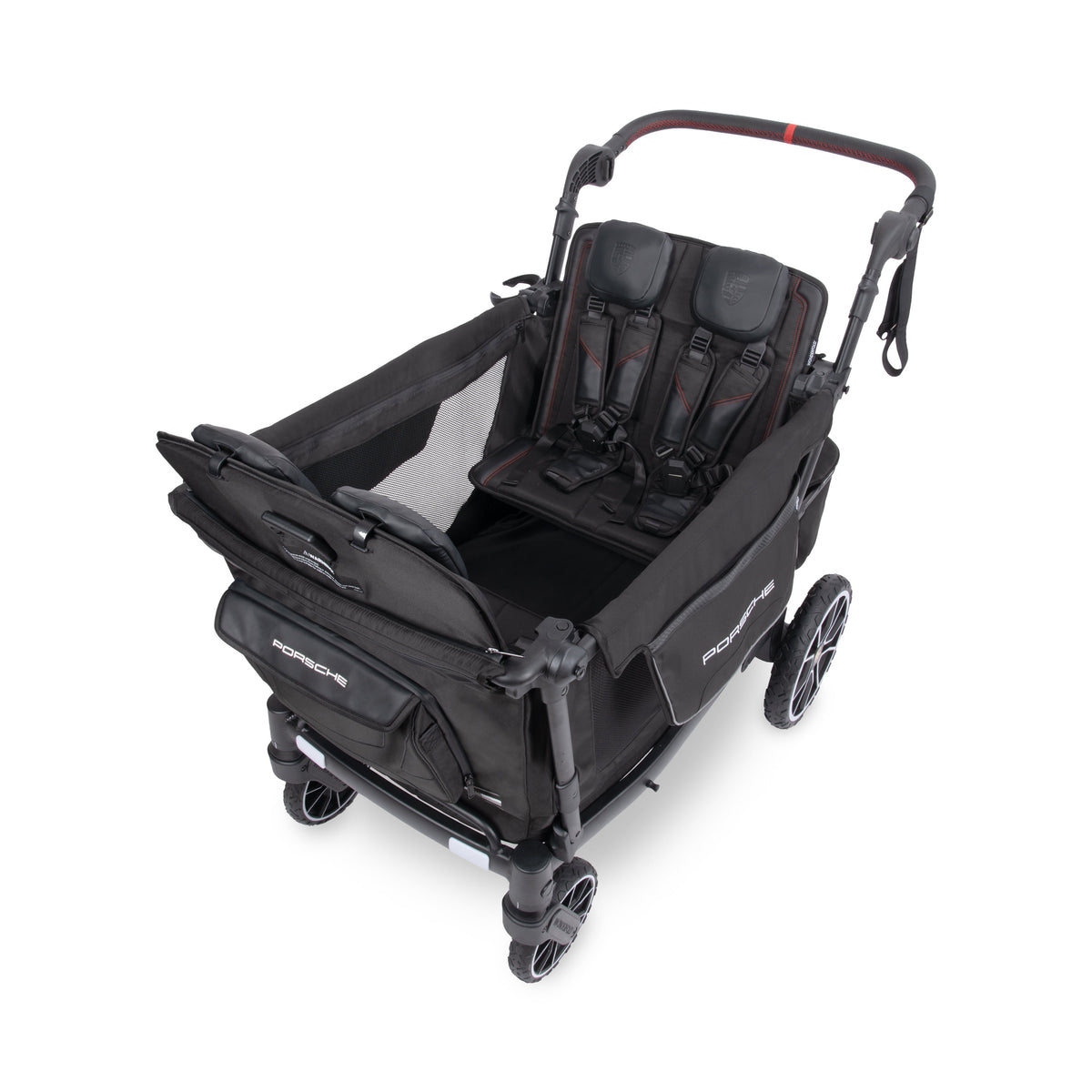 WonderFold L4 Quad (4 Seater) Stroller Wagon with Non-Electric Wheels