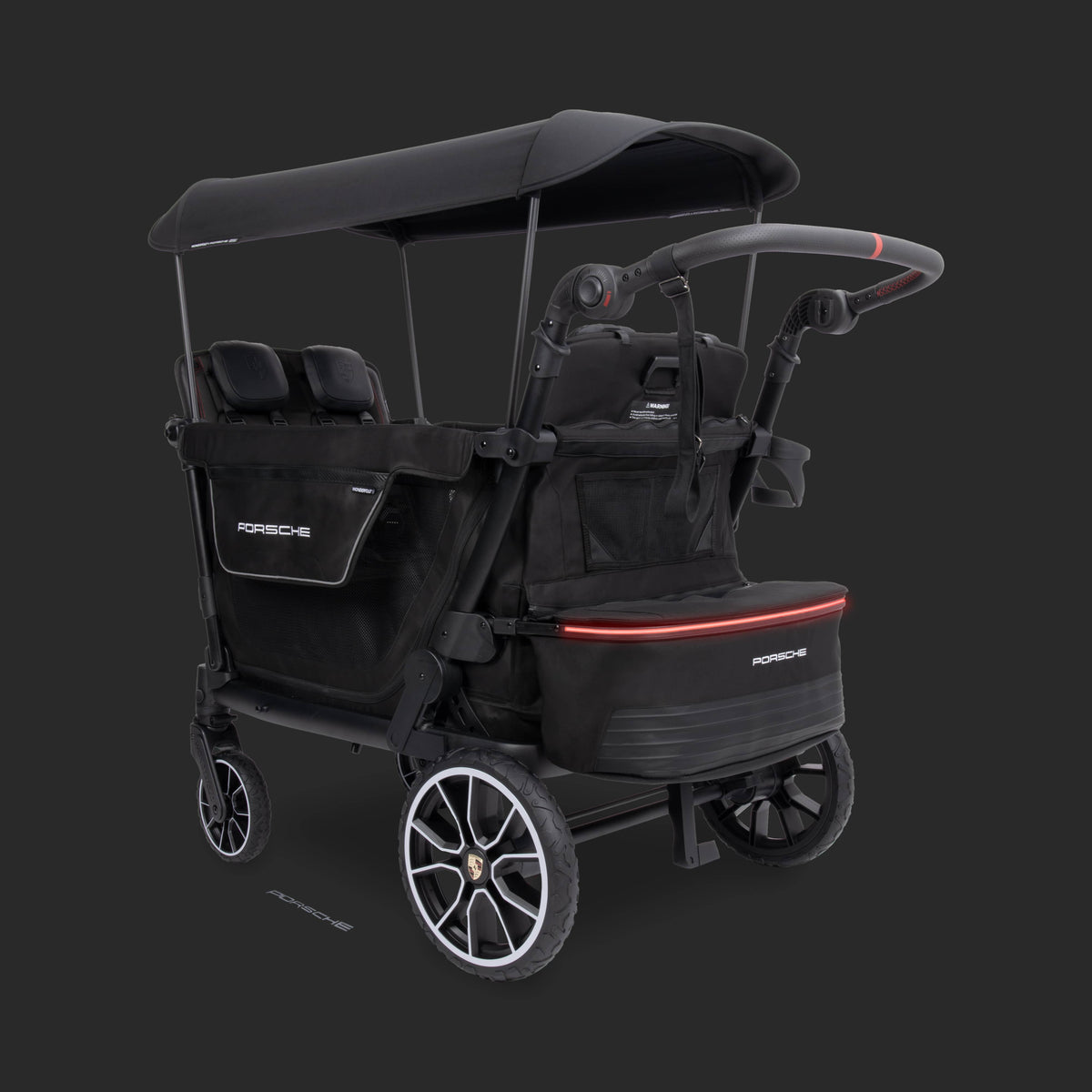 WonderFold L4 Quad (4 Seater) Stroller Wagon with Non-Electric Wheels