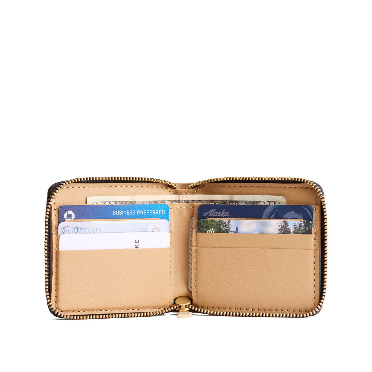 Small Zipper Bifold Wallet